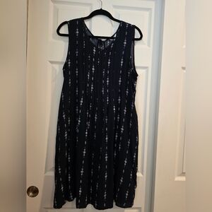 Sonoma Navy Dress with White Pattern